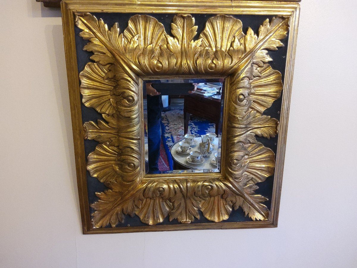 Gilded Wooden Mirror Italy XVII Later Gilding 